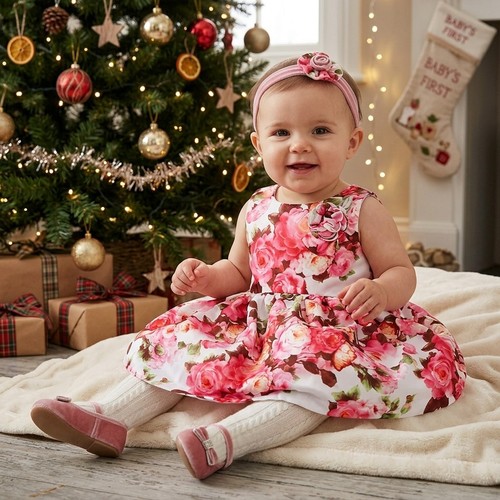 Baby rose print dress - print, floral